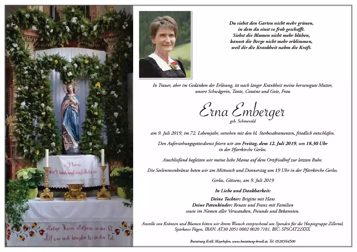 Parte von Erna Emberger